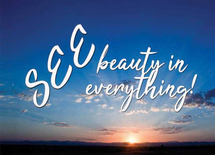 see beauty in everything